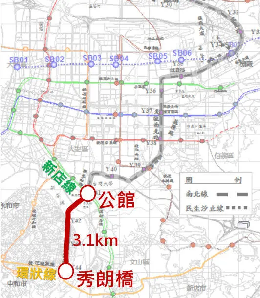 中和光復線新北市段(中和公館線)規劃路線圖