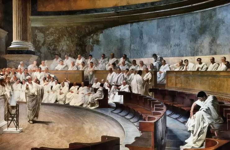 Cicero Denounces Catiline, fresco by Cesare Maccari, 1882–1888