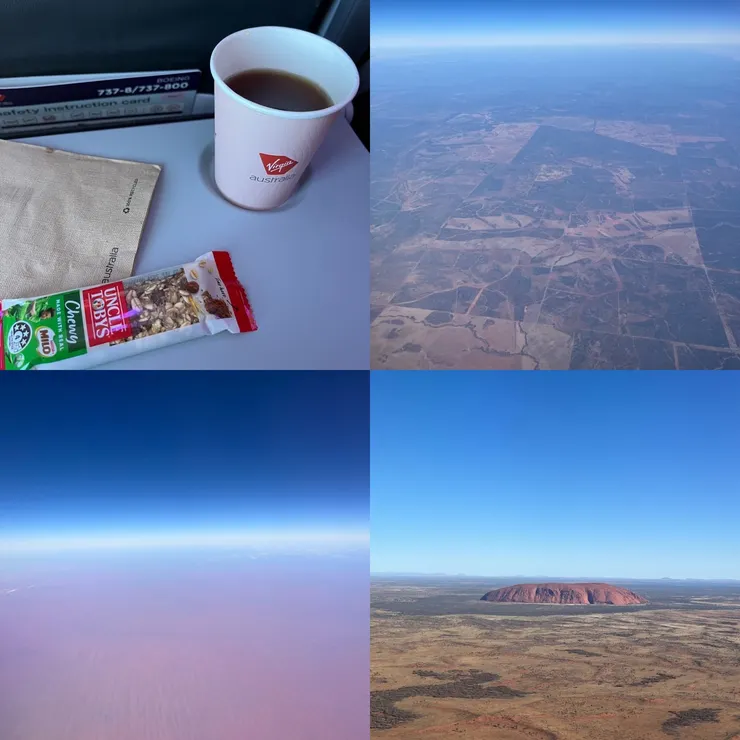 非常興奮的我，一路上時不時睜開眼睛看看窗外澳洲內陸的樣子！