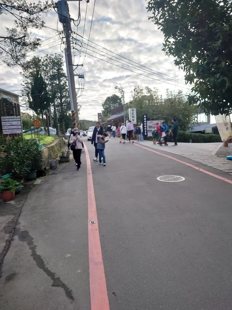 這條柏油路是台北大縱走第7段的一部分，照片右側樟樹步道亦為台北大縱走第7段官方路線