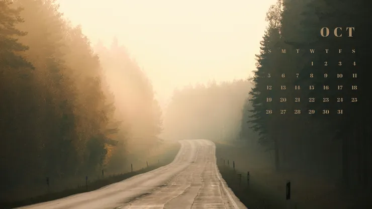 202510月曆桌布 迷霧中探尋道路