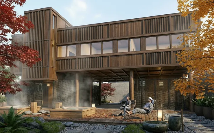 render ai 3ds max onsen hospitality architecture ai rendering