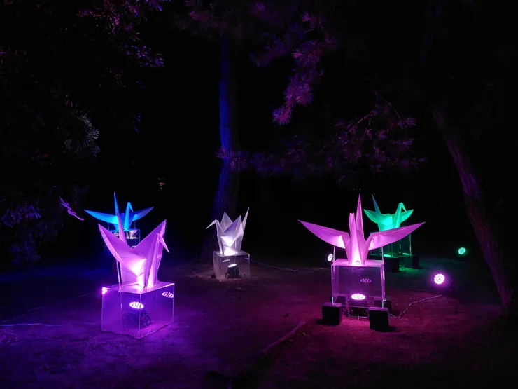 幻想庭園-大型紙鶴燈