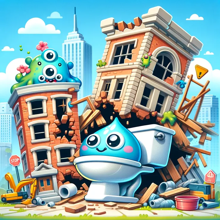 馬桶、地震、三體人