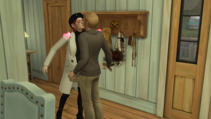 莉奧拉主動親他後他就反過來主動要求莉奧拉成為他女朋友，但依然不想離開他老婆