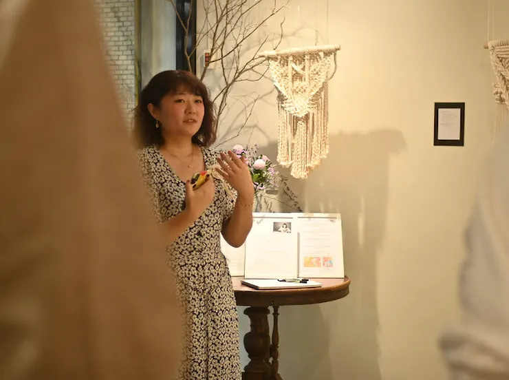 cincin在個展《自己的旁觀者》中介紹作品