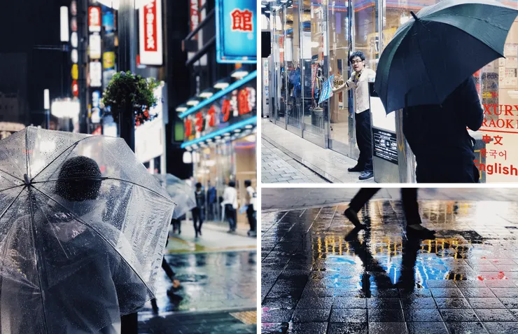 雨中的卡拉 OK 館