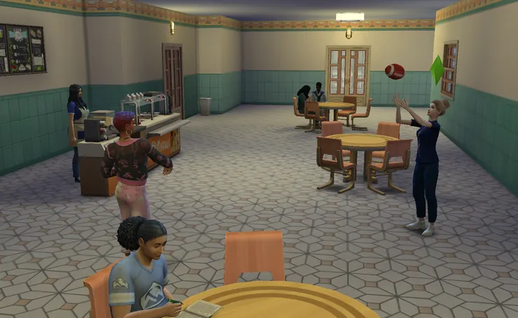 還在食堂丟球 = =??