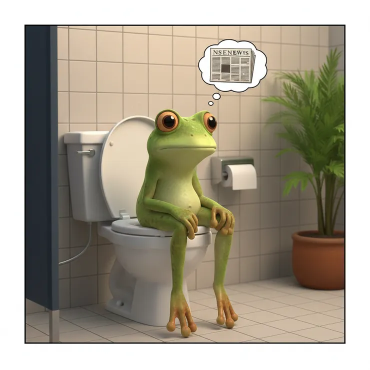 執行每天拉屎任務的蛙