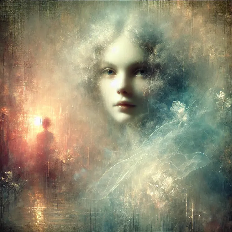 Jane leaned in, her translucent form shimmering like the haze of dawn. She could feel the emotions embedded in the brushstrokes — traces of longing, joy, and sorrow, mingling like colors bleeding into each other.