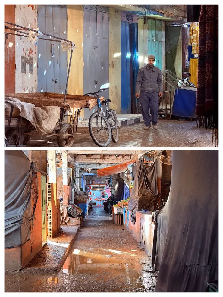 昨晚下雨市場還有積水