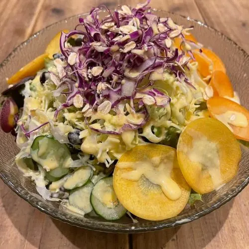 ▲パフリカ食堂Vegan 的 Organic Salad，￥1070元/份。(不淋醬的需求可洽詢店家，圖片摘自 パプリカ食堂 Vegan 官網。)