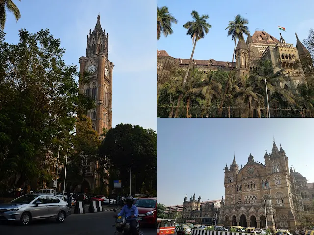 殖民風格濃厚的鐘樓與維多利亞火車站