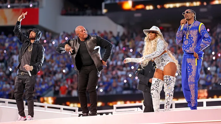 為何超級盃中場秀請來的不是主流明星，而是由Dr. Dre領軍的傳奇嘻哈巨星？圖片來源：Kevin C. Cox via Getty Images