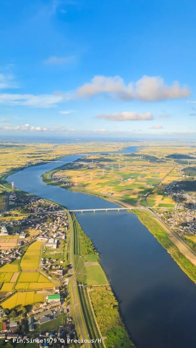 降落前鳥瞰東日本大地