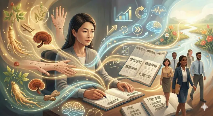 職涯辨證不只是分析，更是能量的校準。 結合中醫思維的系統觀與行為科學的理性拆解，我將陪你撥開職場的迷霧，找回屬於你的流動力量 。