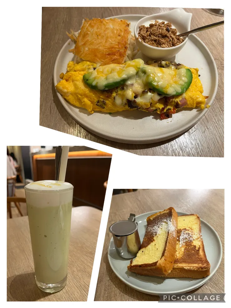 什錦蛋捲、酪梨歐蕾跟法國吐司。