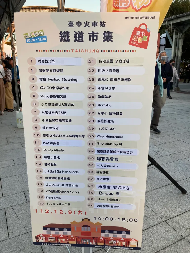 市集裡可以看到不同類型的攤販