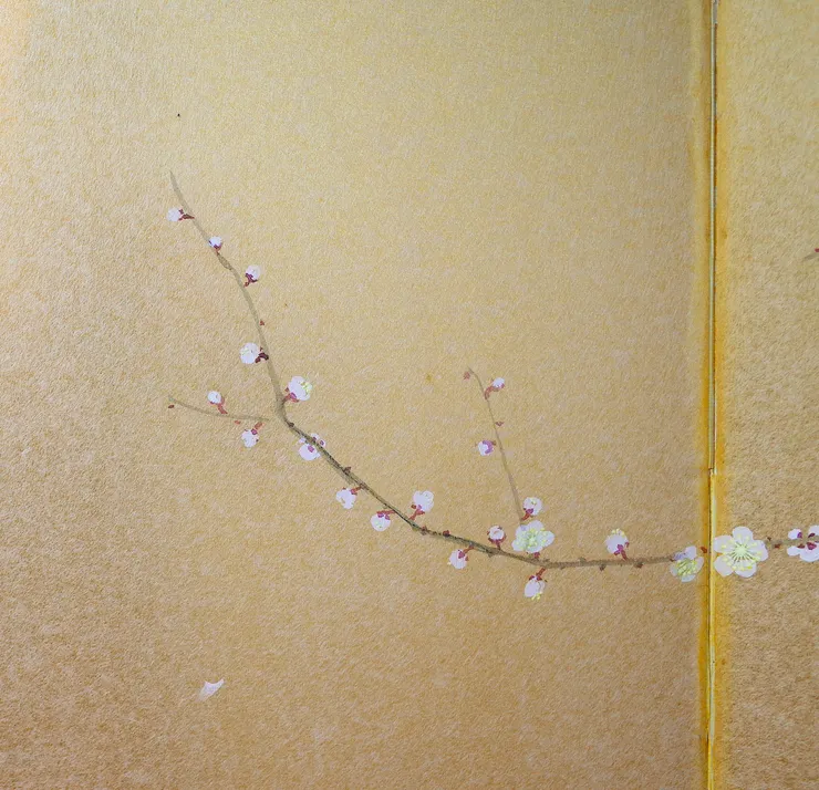 〈雪梅舞鶴／鶴子梅妻〉局部－梅花