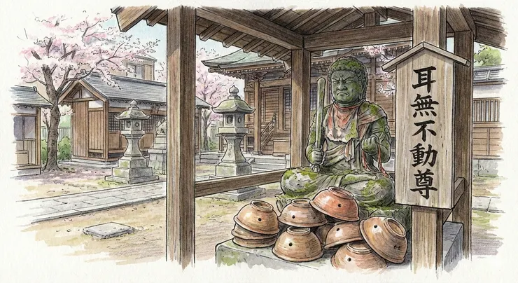 三峰神社境內的「耳無不動尊」