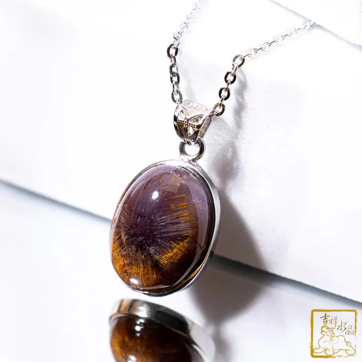 達碧茲紫鈦晶蛋面墜 4.1g 智慧貴人