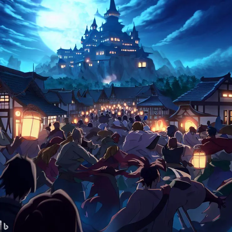 逃難的市民衝向國王城堡