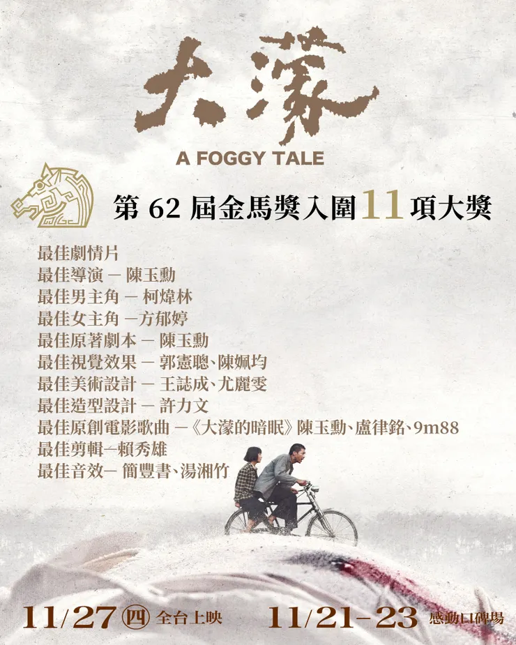 《大濛》金馬獎入圍項目