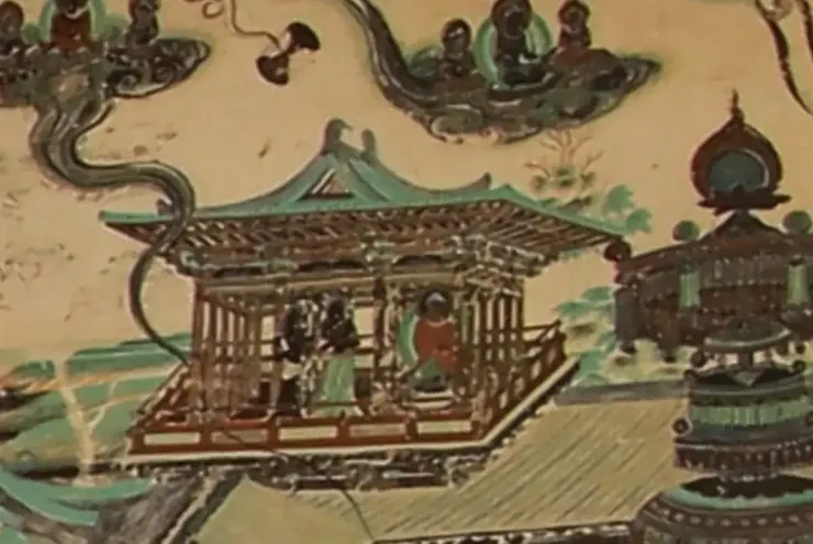 圖片說明：敦煌盛唐，公元713年~755年，172 窟壁畫，截圖自數字敦煌 3D 影像