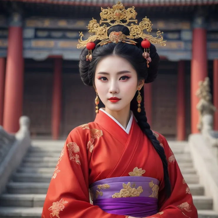 盛裝打扮的美麗公主