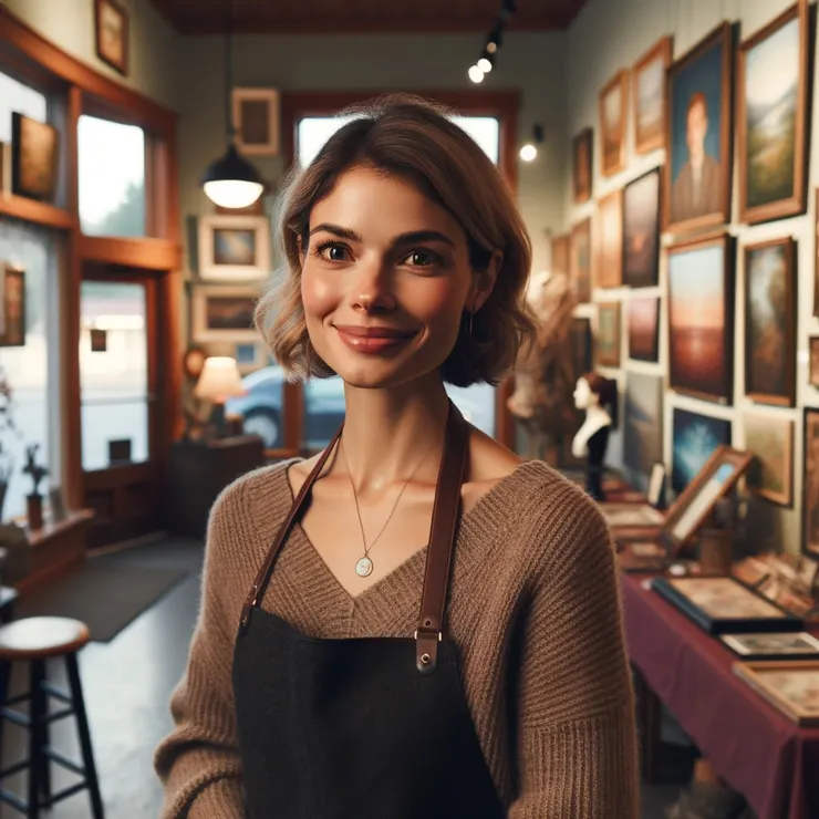 Her eyes, though indistinct, seemed to glimmer with a gentle wisdom, holding stories of a thousand sunsets and countless whispered dreams.