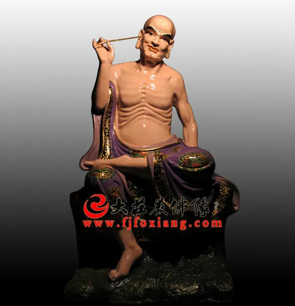 脫胎那迦犀那尊者彩繪塑像