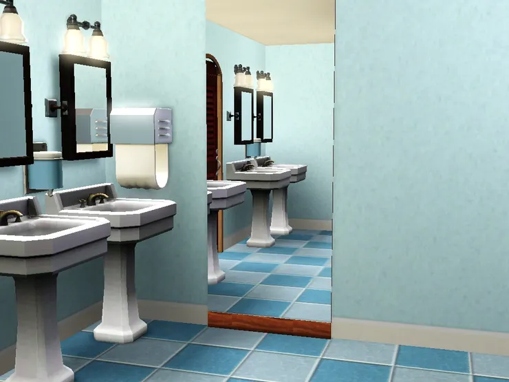 男廁也有面大鏡子讓客人整理儀容。