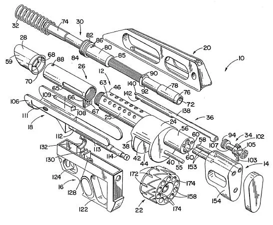 Jackhammer霰彈槍的組件