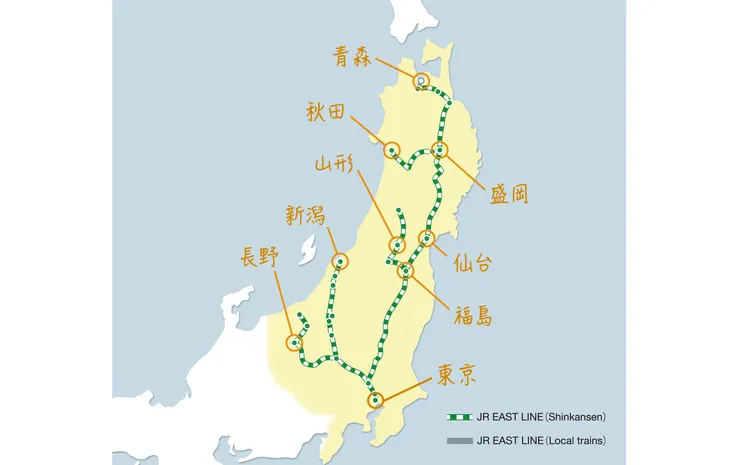  JR東日本運營範圍