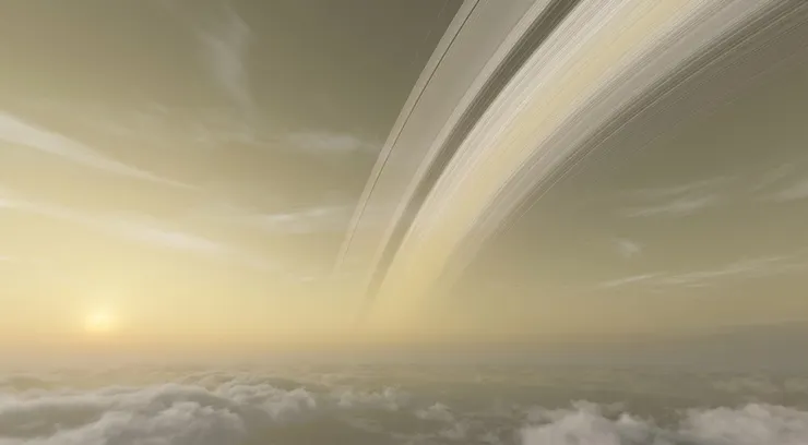 土星的白天（Gemini 模擬示意圖）