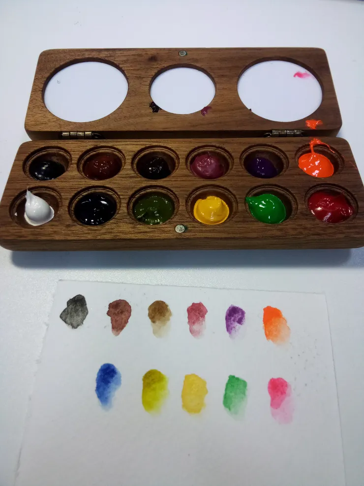 文生美術提供的美麗藍水彩基本色