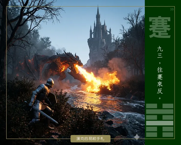 看見危險，選擇止步。轉身，不是逃避，而是能夠放過自己。  （漢克設計，AI生成圖）