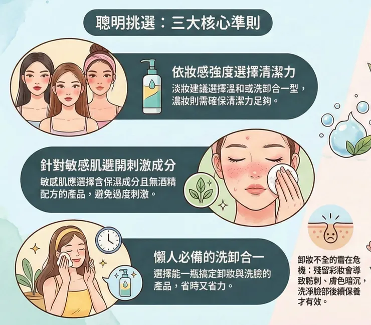 挑選卸妝乳3大核心