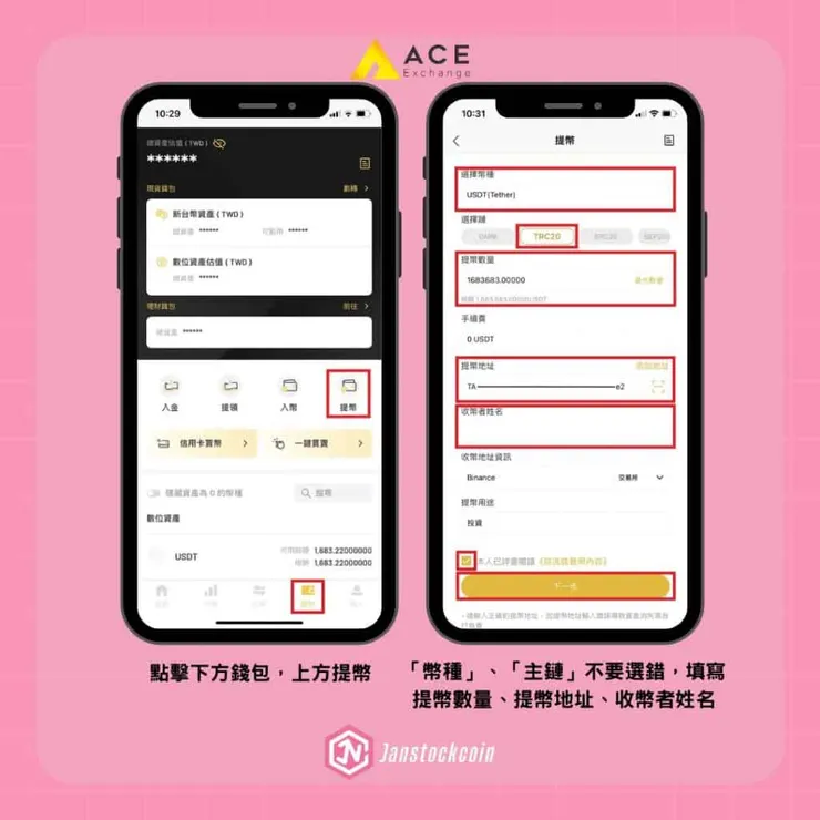 ACE入金幣安