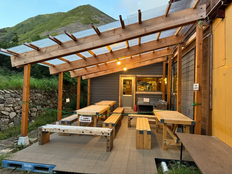 紀錄一下常念小屋的自炊區。有寫明「僅供山屋住宿者使用」。