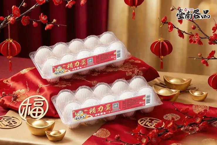 春節限定喜慶鮮蛋將於2月4日進駐美廉社，讓民眾在節慶採買兼顧安全與品質。（資料來源：臺南蛋品）