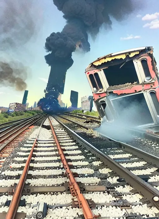 需求的構圖終於出現了，偏偏這張黑煙的樣子一言難盡