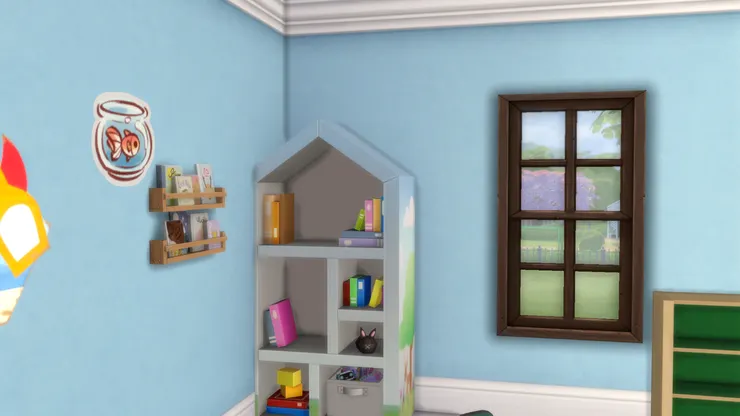 這個角落是圖書角，放有各種故事書。