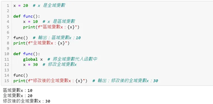 區域與全域變數