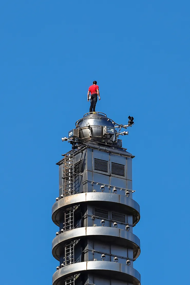 Alex Honnold on the top of the Taipei 101. 台灣島上有史以來最帥氣的外國人背影,沒有之一,難有其二。 從這天起,101有了全新的故事與記憶,不再只是一座有最高頭銜的大樓,而承載著一段了不起的冒險與勇氣。