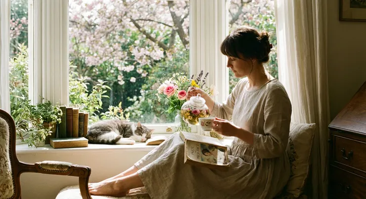 林間小徑的香水意象圖 ( 圖片來源 : AI生成圖 ))