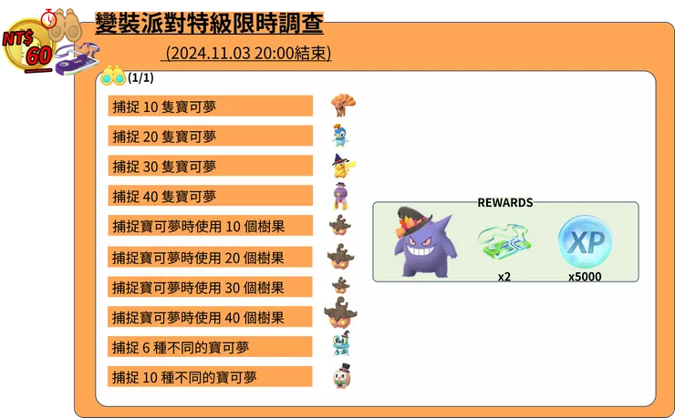 萬聖節2024 Part1 2美元付費限時調查任務