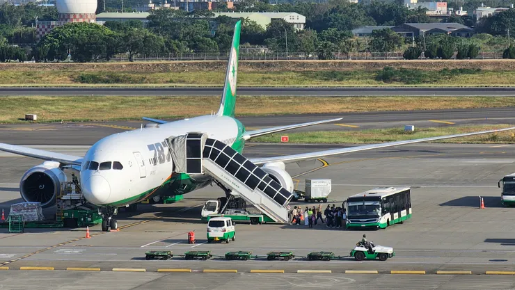 這是長榮航空的波音B787廣體雙走道客機!