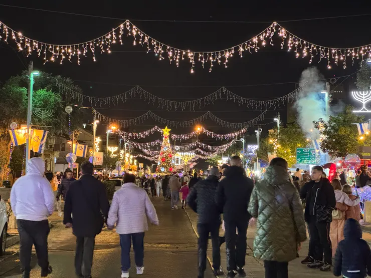 耶誕節時的城市