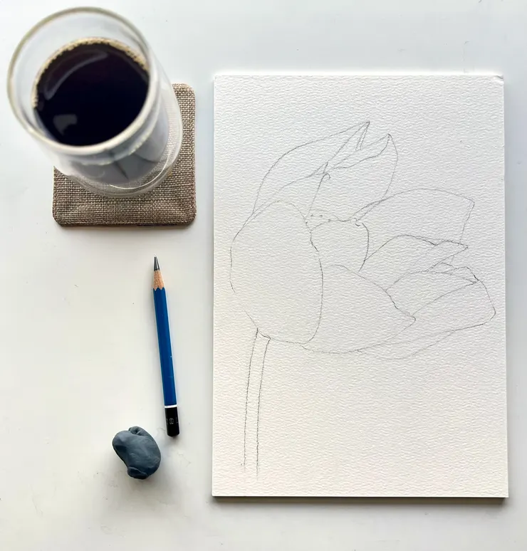 圖｜YHCC@水彩練習W93線稿, 26x18cm